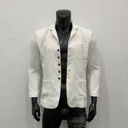 European And American-style Men's Jacket Slim-fit Buttoned Pocketed Long-sleeve Blazer