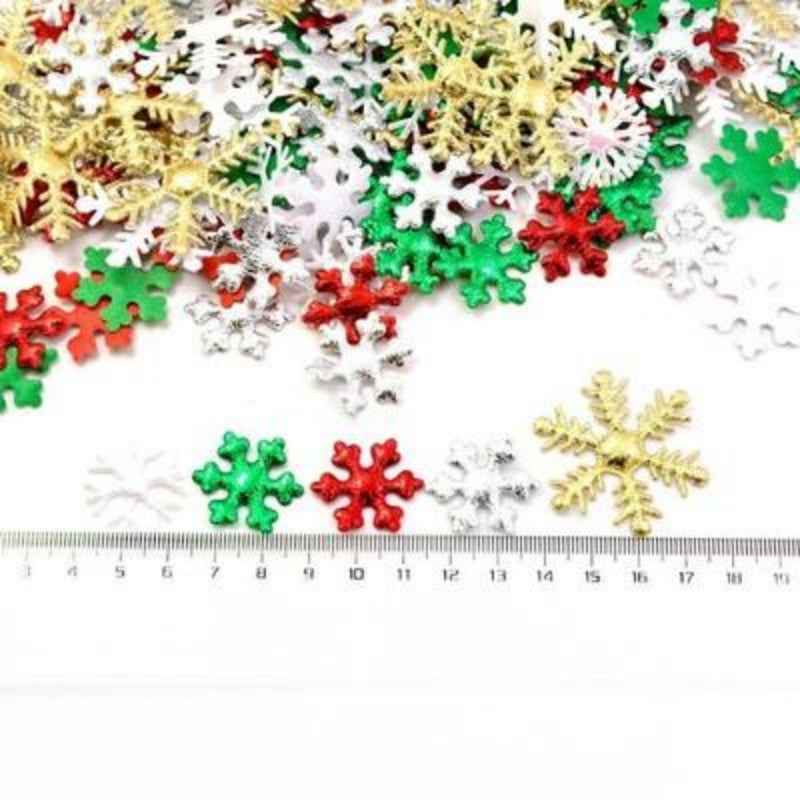 200 Snowflake Flat Decorations - Handmade Card Making Craft Supplies - DropOnline.co