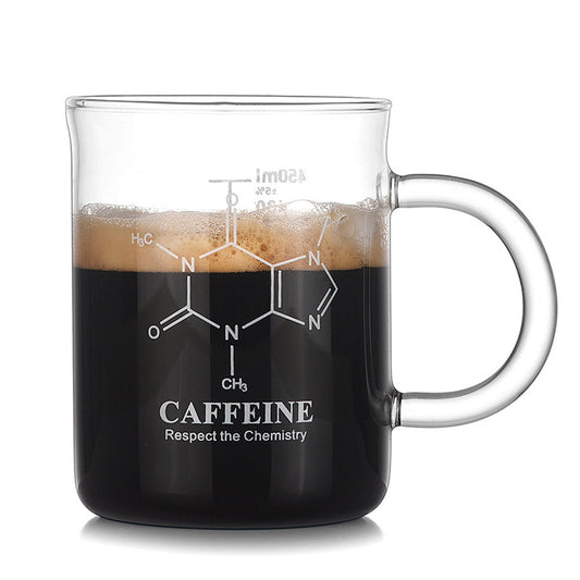 Professional Borosilicate Glass Coffee Cup with Measurement Scale