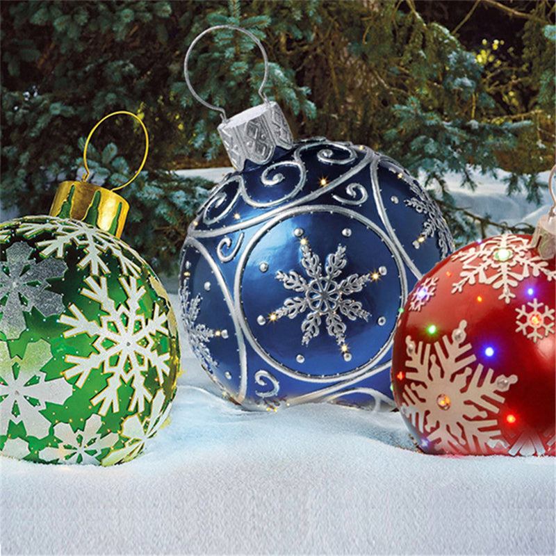 Giant Inflatable Christmas Ball 60cm - PVC Outdoor Ornament Decoration for Tree & Yard
