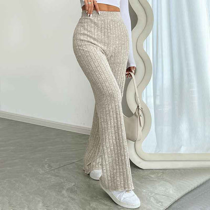 Women's Draping Elastic Trousers With Medium Elasticity