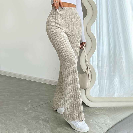 Women's Draping Elastic Trousers With Medium Elasticity