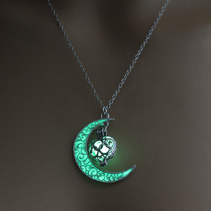 Glowing Pendant Necklaces Silver Plated Chain Necklaces - DropOnline.co