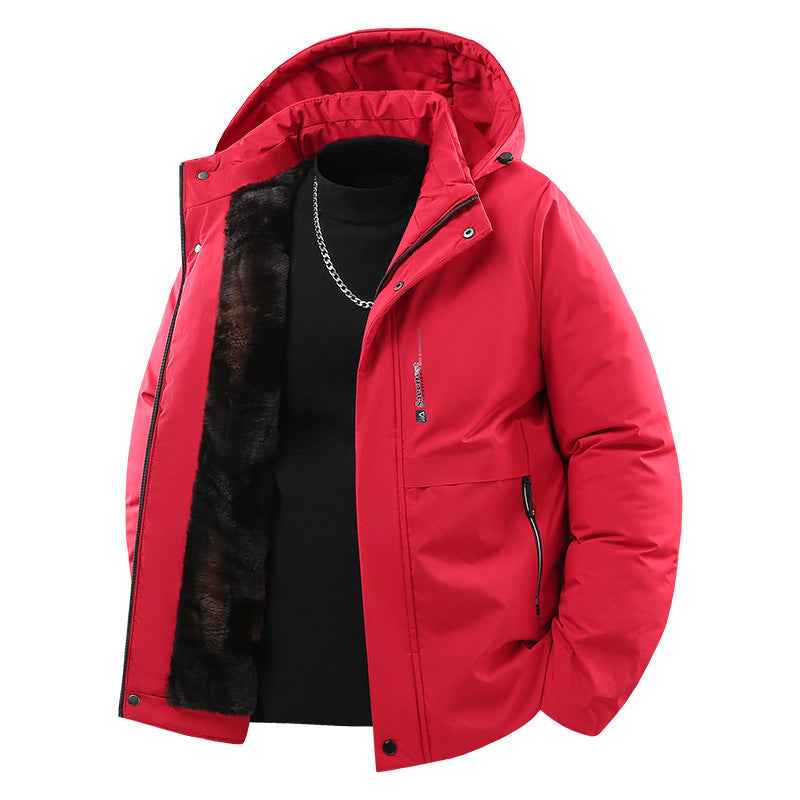 Men's Graphene Warm Thickened Casual Cotton-padded Clothes Coat
