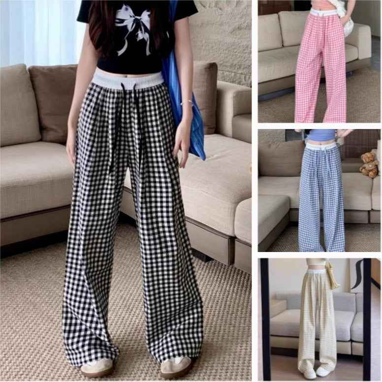 Women's Thin High-Waist Drape Straight Versatile Casual Pants