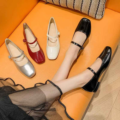 Mary Jane 2025 New Small Silver Shoes French