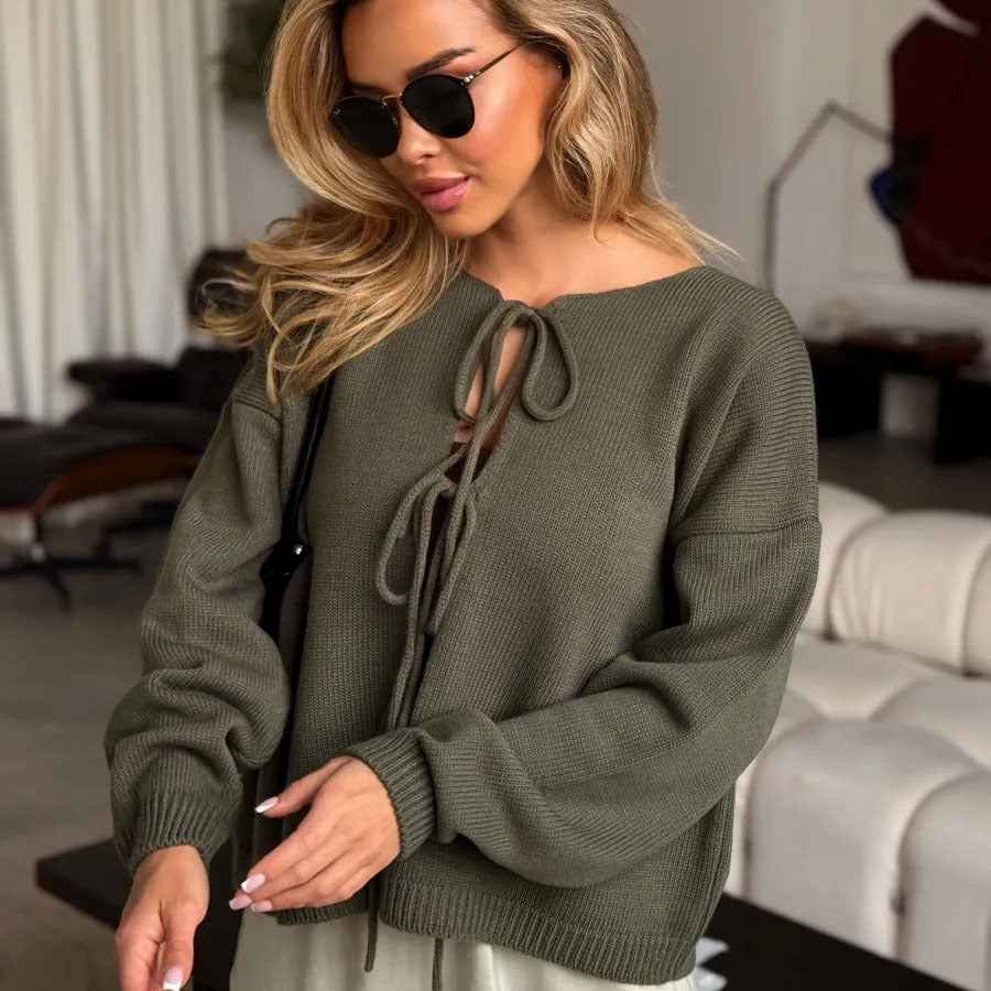 Loose Round-neck Long-sleeved Women's Sweater