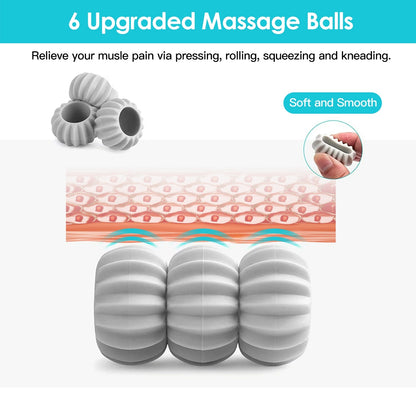 1Pc Neck Roller Massager 360 Rotatable Trigger Point Roller Portable Massager With 6 Balls For Neck Leg Thigh Foot Pain Relief - DropOnline.co