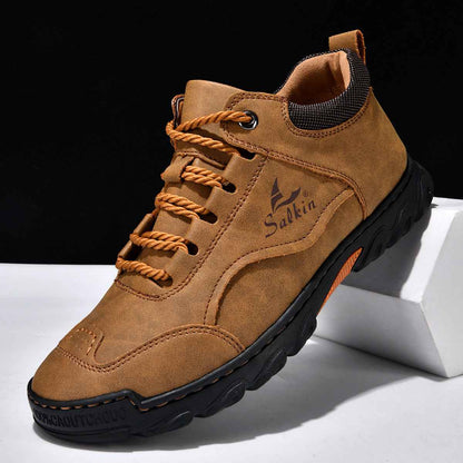 Comfortable Flat Lace-up Casual Shoes For Hiking