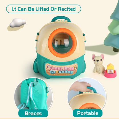 Pet Dog Care Play Set Doctor Kit For Kids 16 Pcs Pretend Vet Grooming Toys