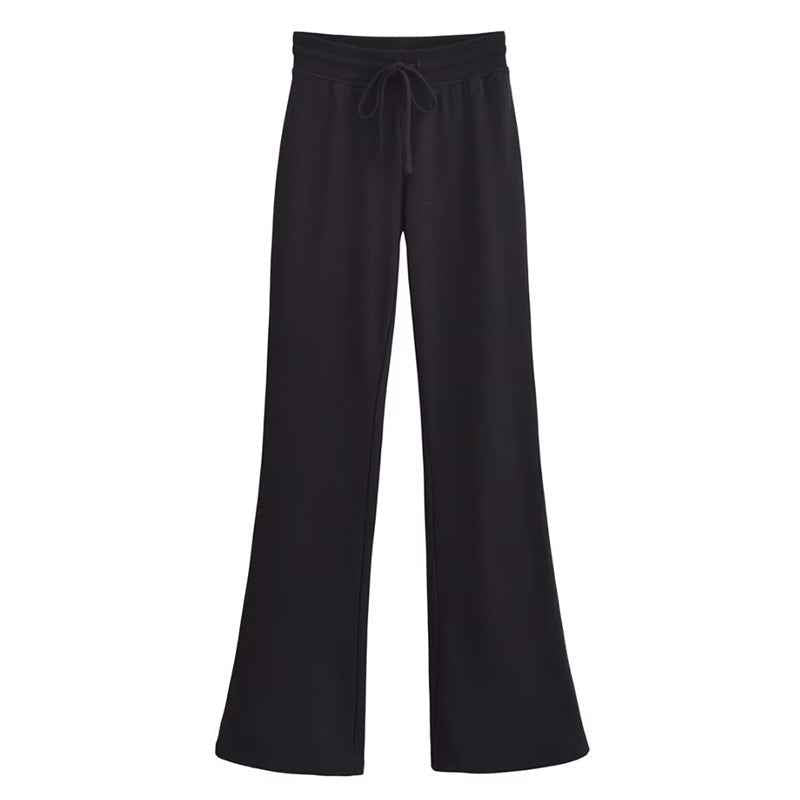 Multicolor Cotton Bell-bottom Pants Cute Girl