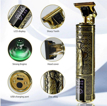 Beard Trimmer Hair Clippers Cordless Hair Cutting Kit Barber Shaving Machine For Men USB Rechargeable 1 PCS - DropOnline.co