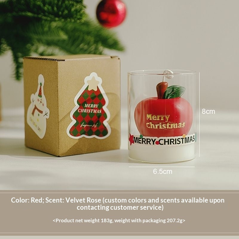 Santa Claus-themed Glass Holders Soy Wax Candles