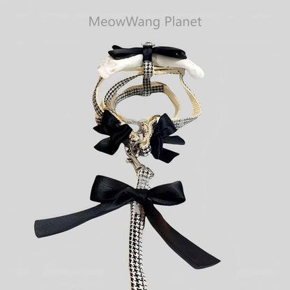 Dog Leash Cat Leash Luxury Lace Pet Harness Leash Set Elegant Inspired Adjustable Escape Proof Vest For Cats Small Dogs - DropOnline.co