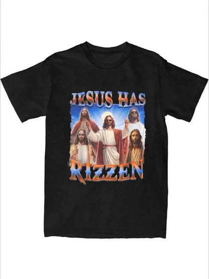 Unisex 'Jesus Christ Has Rizzen' Funny Religious T-Shirt - Christian Outfit Tee