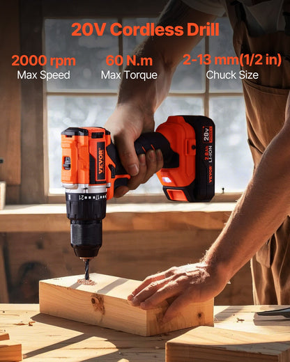 Tool Combo Kit Max 20V Cordless 2-Tool Power Combo Kit With 2.0 Ah Batteries