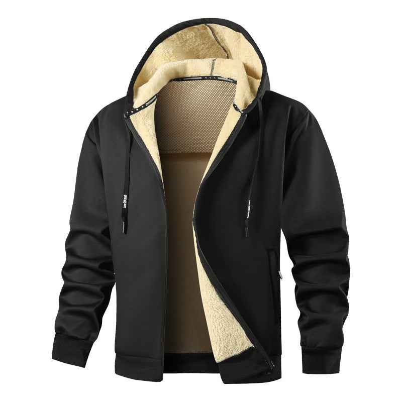 Men's Hooded Sweatshirt Casual Sports Winter Fleece-lined Thickened