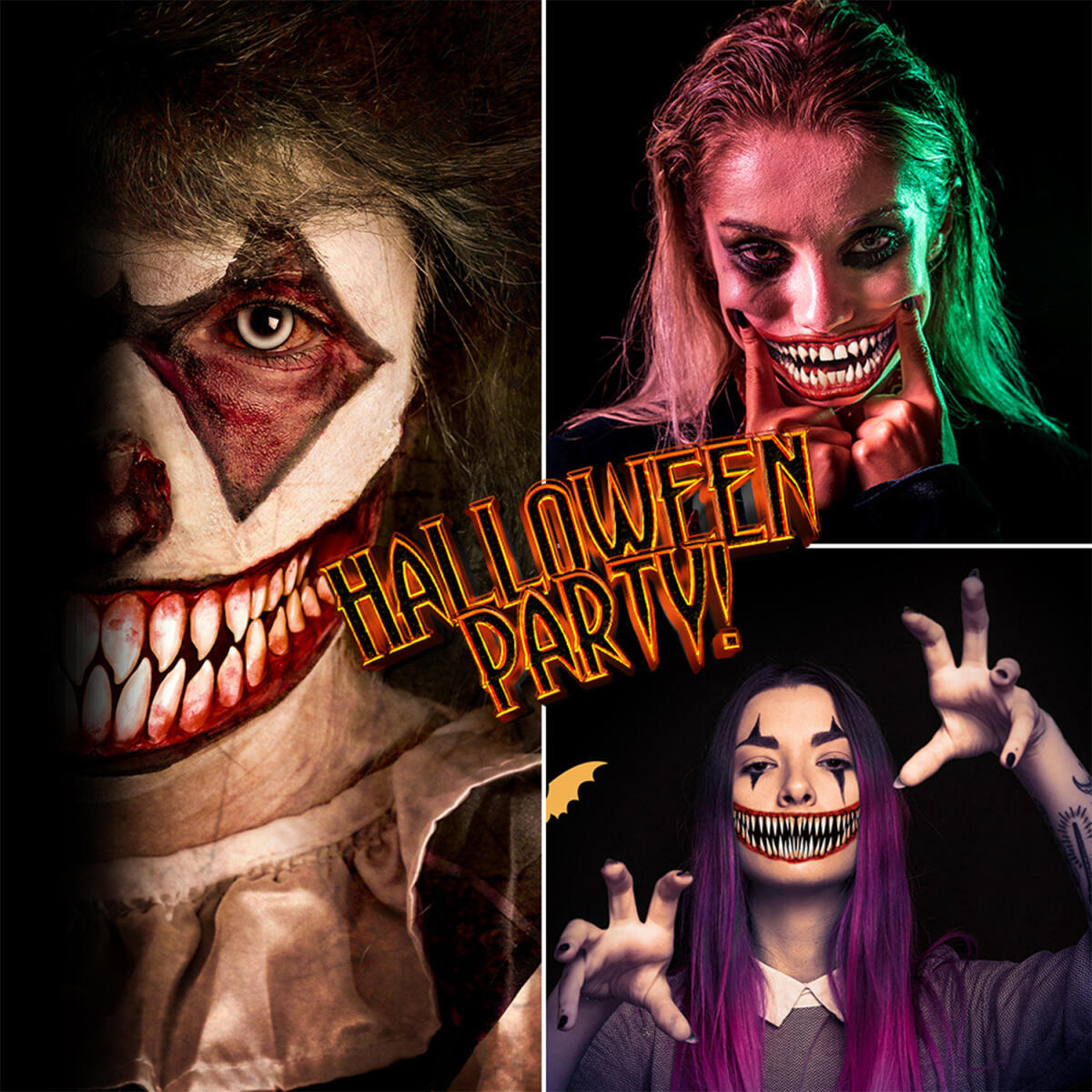 Halloween Temporary Tattoo Stickers - 18 Sheets Spooky Designs