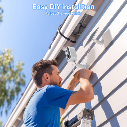 Solar Battery WIFI Camera 2K Human Detection Waterproof Mini CCTV With 5000mAh Battery With Solar Panel - DropOnline.co