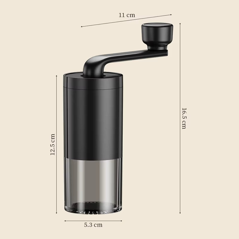 Manual Coffee Bean Grinder - Portable Hand Crank with Adjustable Grind Settings