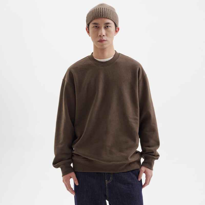 Men's Solid Color Fleece-lined Jacket With A Hoodie Inside