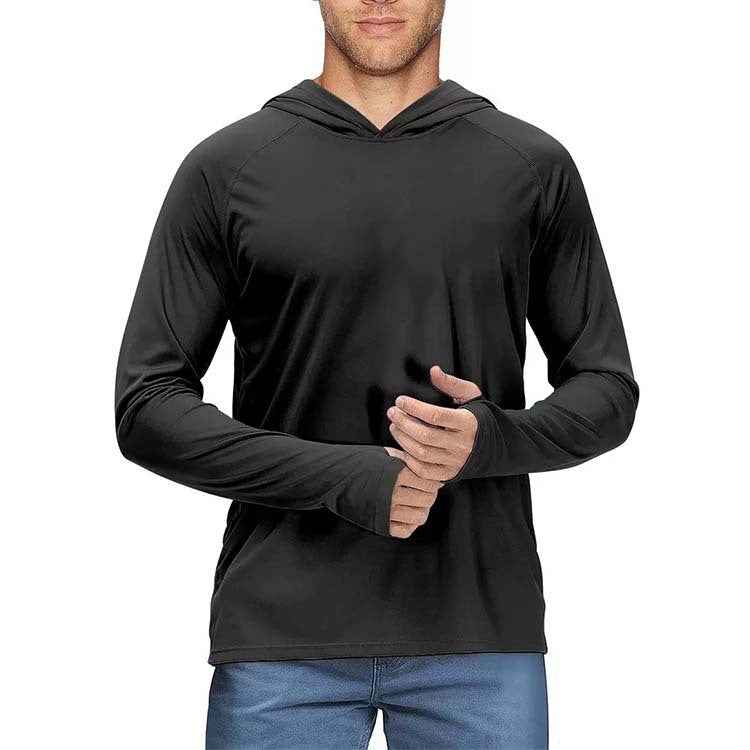 Long Sleeve Men's Loose Casual Hooded Workout Clothes Sweater