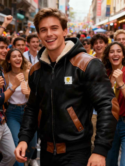 Men's Winter Fleece-Lined Thick Hooded Jacket