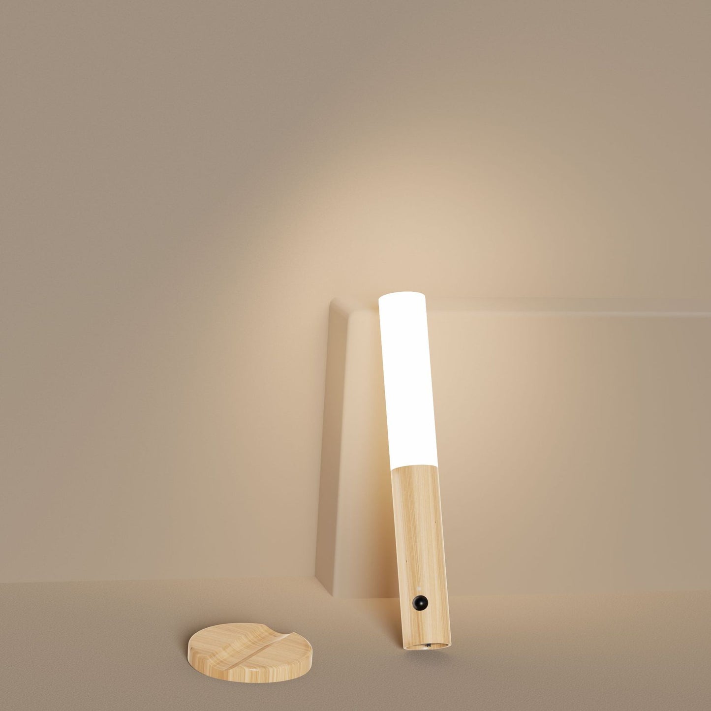 Solid Wood Motion Sensing Night Light - USB Rechargeable