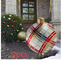 Giant Inflatable Christmas Ball 60cm - PVC Outdoor Ornament Decoration for Tree & Yard