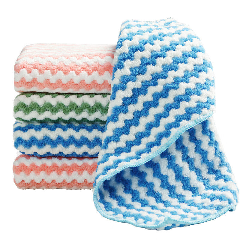 Thickened Edge-Locking Dishcloth