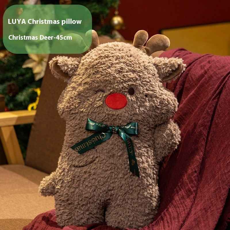 Plush Pillow Christmas Tree Decorative Gift Doll - Holiday Cushion