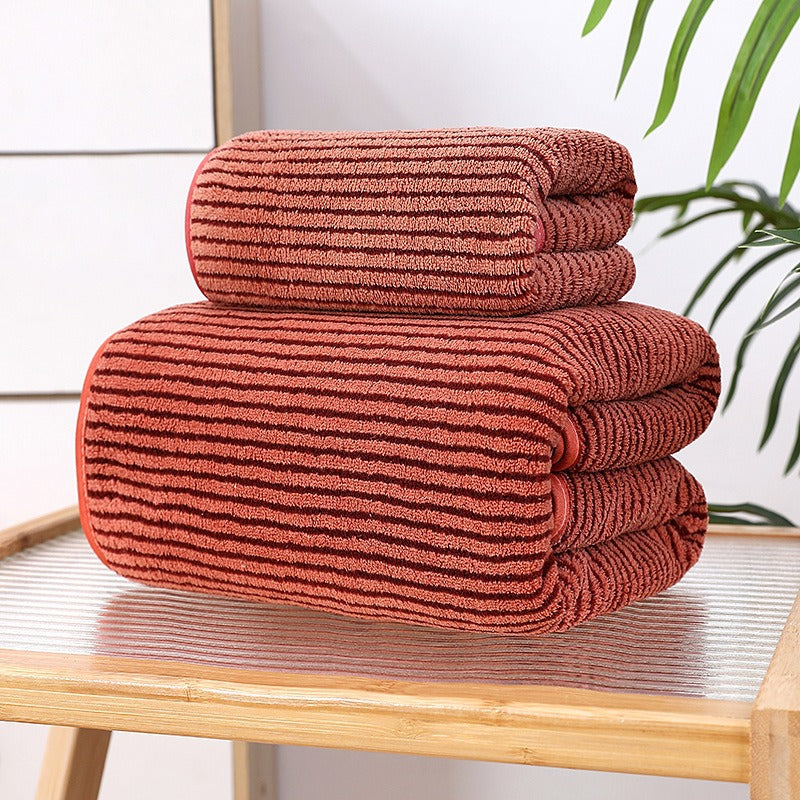 Premium Coral Fleece Towel Set - Quick Dry Bath & Beach