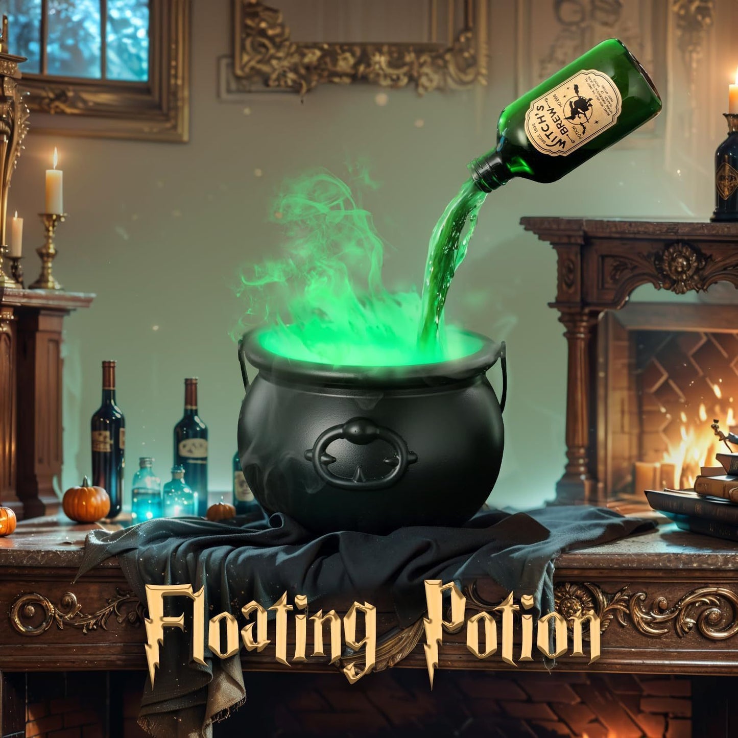 Halloween Black Wizard Bowl Magic Set - Float Bottle & Diffuser Props
