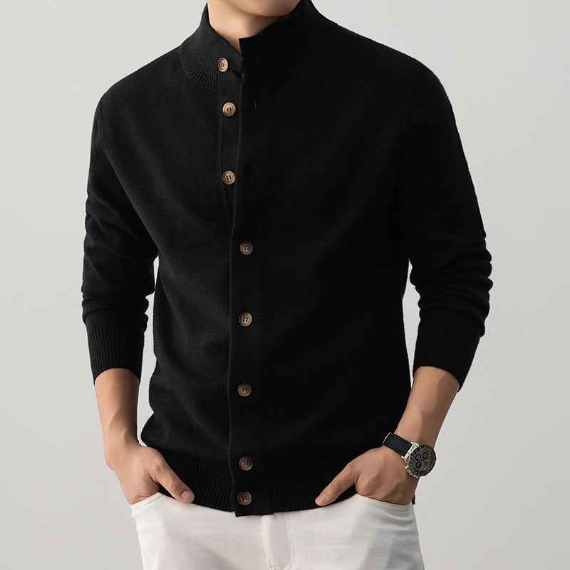 Men's Casual Thick Semi-turtleneck Sweater Old Money Style