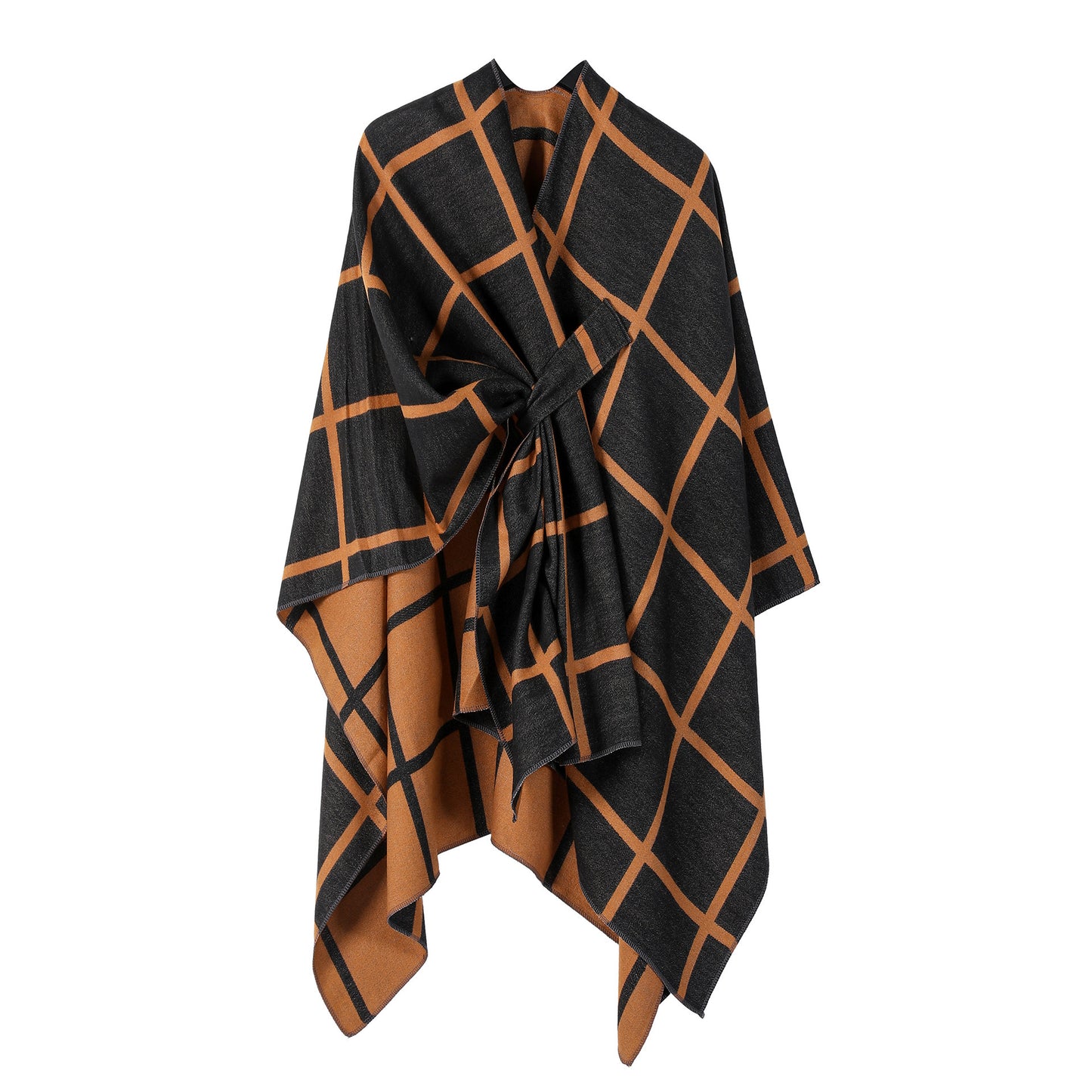 Women's Fashion Gingham Check Warm Scarf - Classic Plaid Winter Wrap