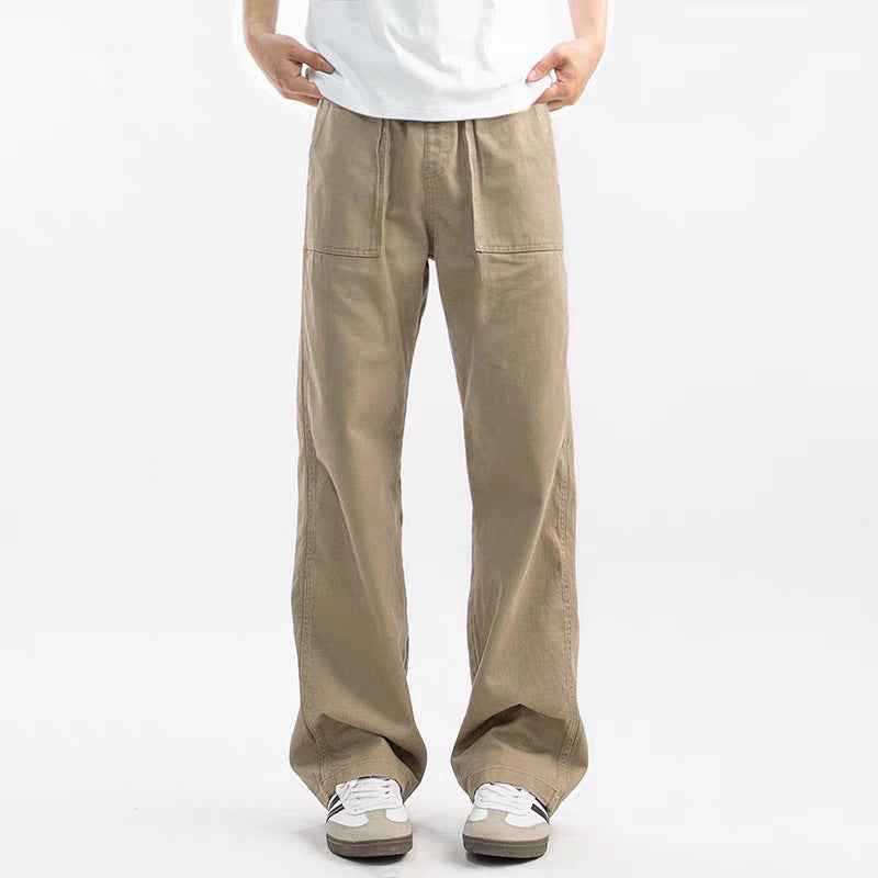 Maillard Retro Straight-leg Casual Men's Cargo Pants