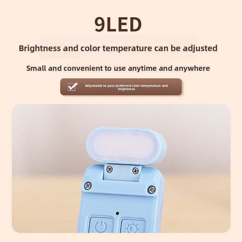 Mini USB Clip-On LED Reading Lamp - Adjustable Desk Light with Touch Control
