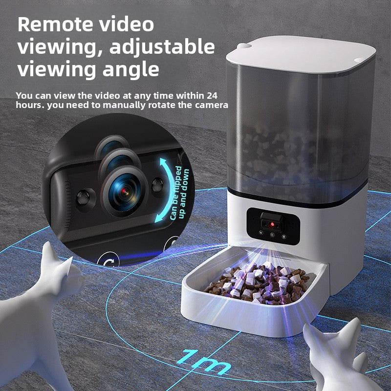 Smart Pet Feeder with HD Camera - Automatic Remote Control Dispenser