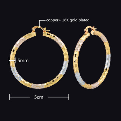 Simple Gold Women's Metal Alloy Earrings - DropOnline.co
