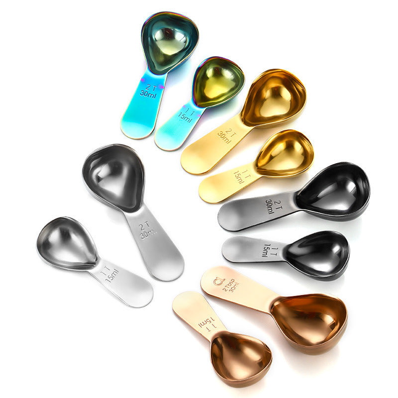 Professional Stainless Steel Coffee Measuring Spoon - 15ml Precision Scoop for Coffee Beans & Baking