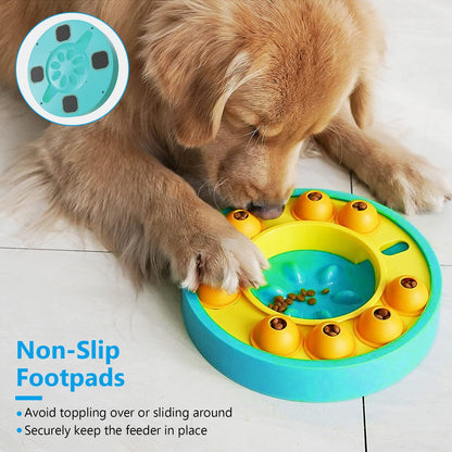 1Pc Dog Puzzle Food Feeder Slow Feeding Bowl Interactive Toy Dog Treat Dispensing Toy For IQ Training Mental Enrichment For Small Medium Large Dog Cat - DropOnline.co