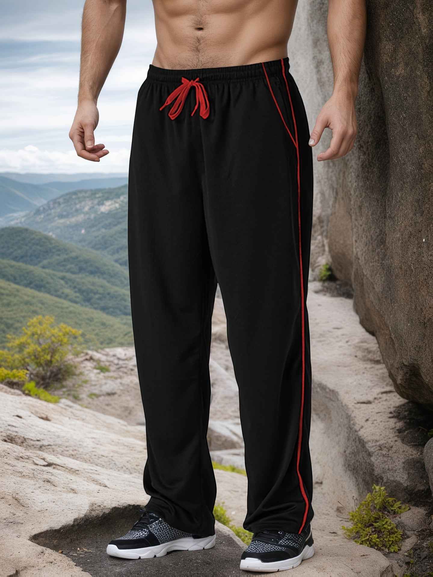 Men's Loose Sports Jogging Pants Gym Workout Casual Pants