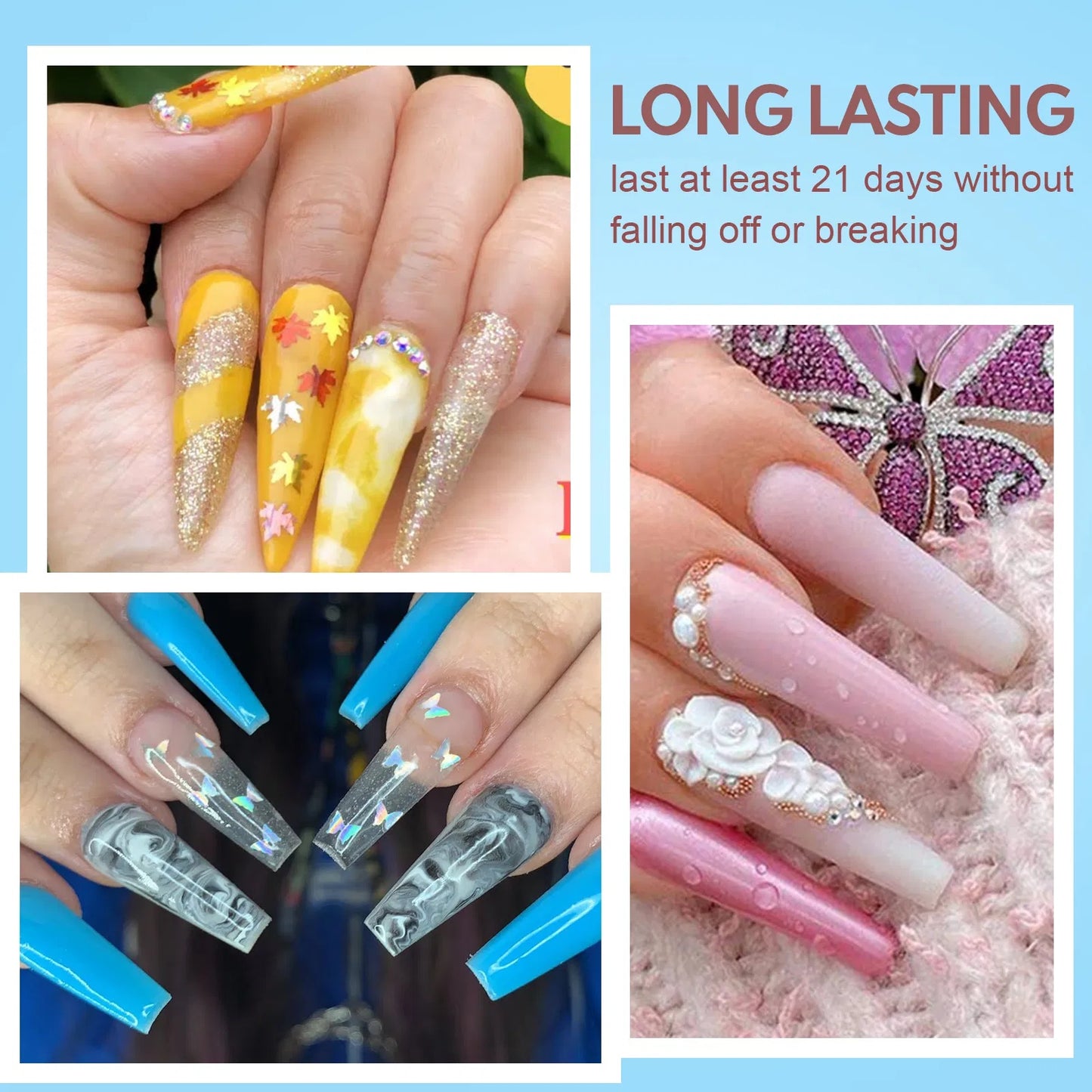 Acrylic Nail Kit Dip Powder Nail Kit Starter, 20 Colors Fast Dry Powder Nail Dipping Kit, With Base & Top Coat Activator Dip Nail Kit For French Nail Art Manicure DIY