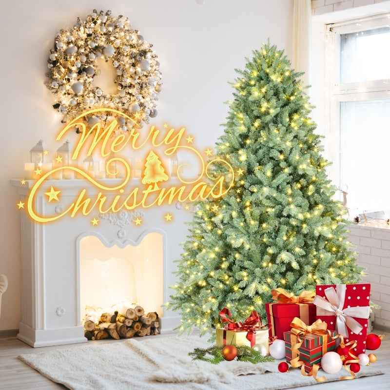 PE/PVC Christmas Tree - Green Realistic Holiday Tree