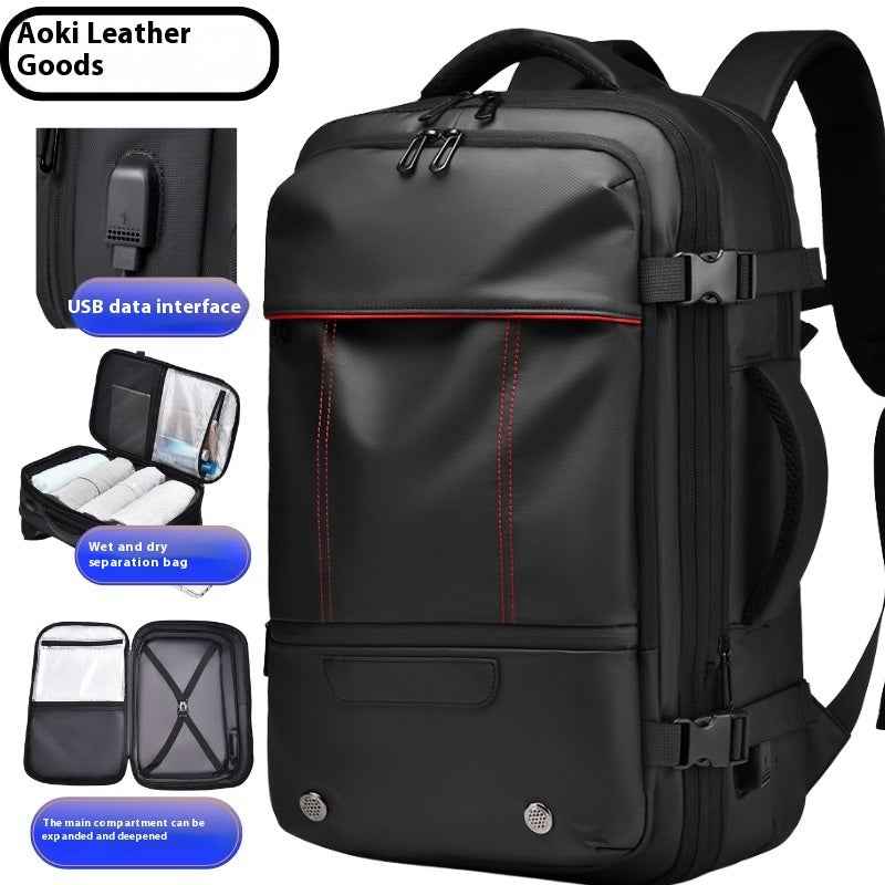 Large Capacity Expansion Multifunctional Men's Compression Backpack
