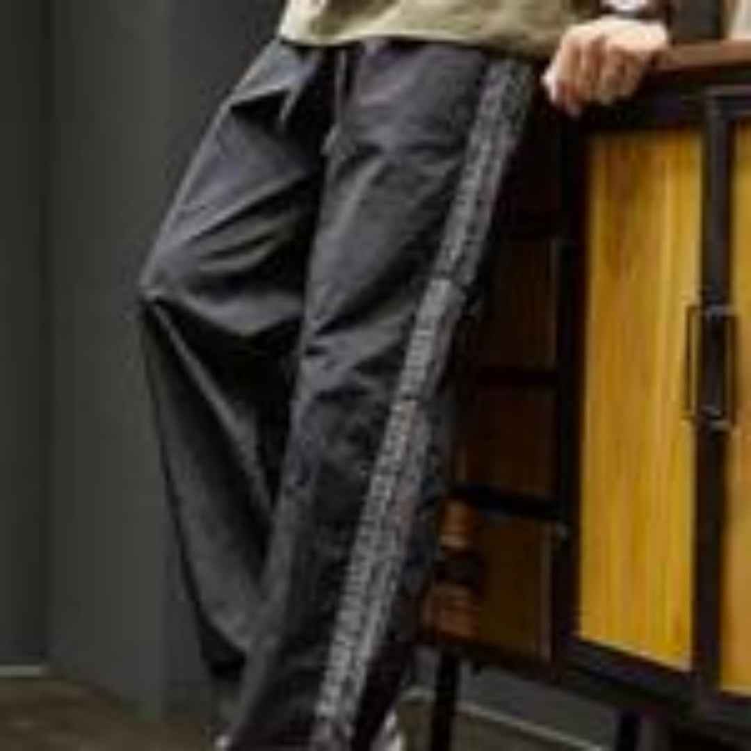 Men's Corduroy Casual Pants - Long Straight Leg Trousers