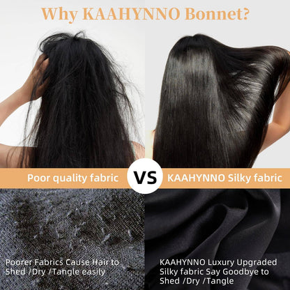 Silk Bonnet, Satin Hair Bonnet For Sleeping For Wavy Curly Natural Hair - DropOnline.co