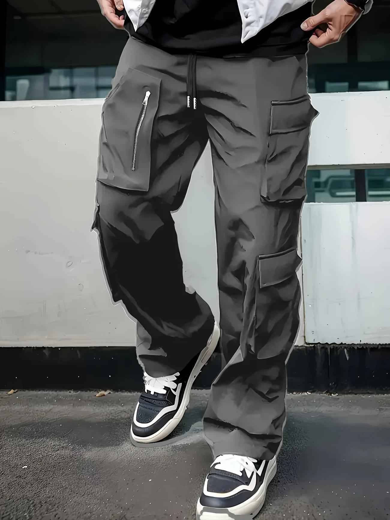 Spring And Autumn Work Pants Youth Slim-fit Outdoor Multi-pocket Casual Pants