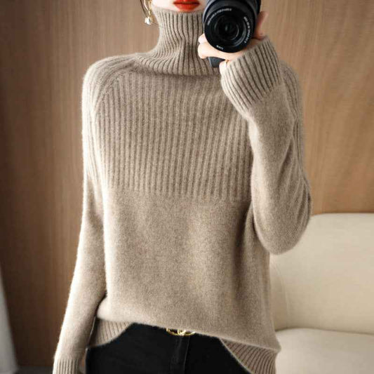Loose High-neck Sweater Base Layer For Women