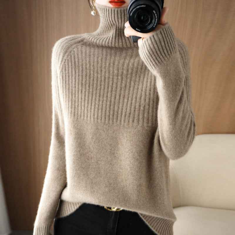 Loose High-neck Sweater Base Layer For Women
